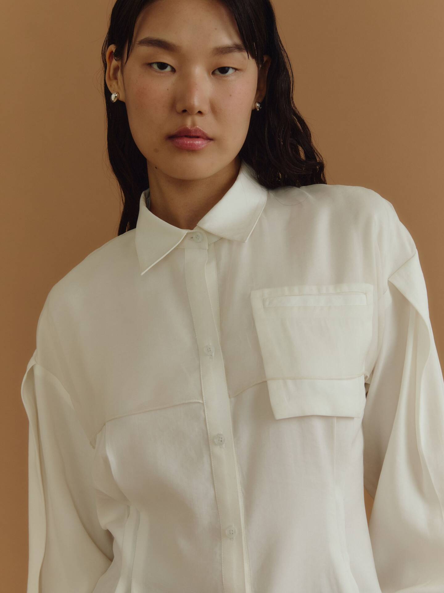 SHIRT PF25 Pleated White