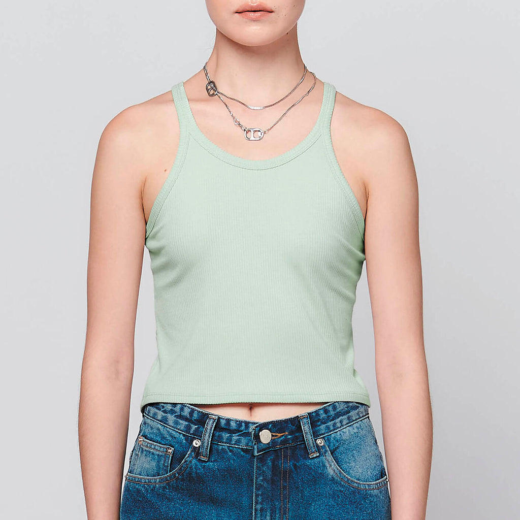 TANK Curve Crop Top Pistachio