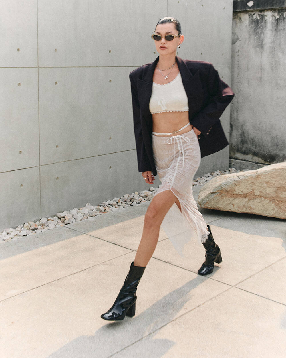 LACE SKIRT SS25 (Removable Belt)
