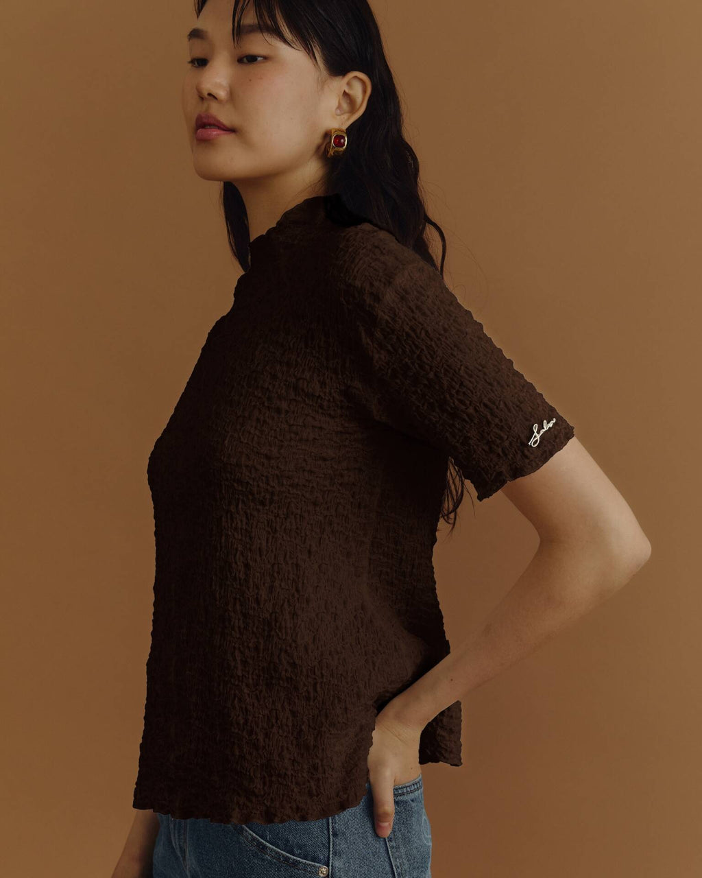 HIGH-NECK BLOUSE PF25