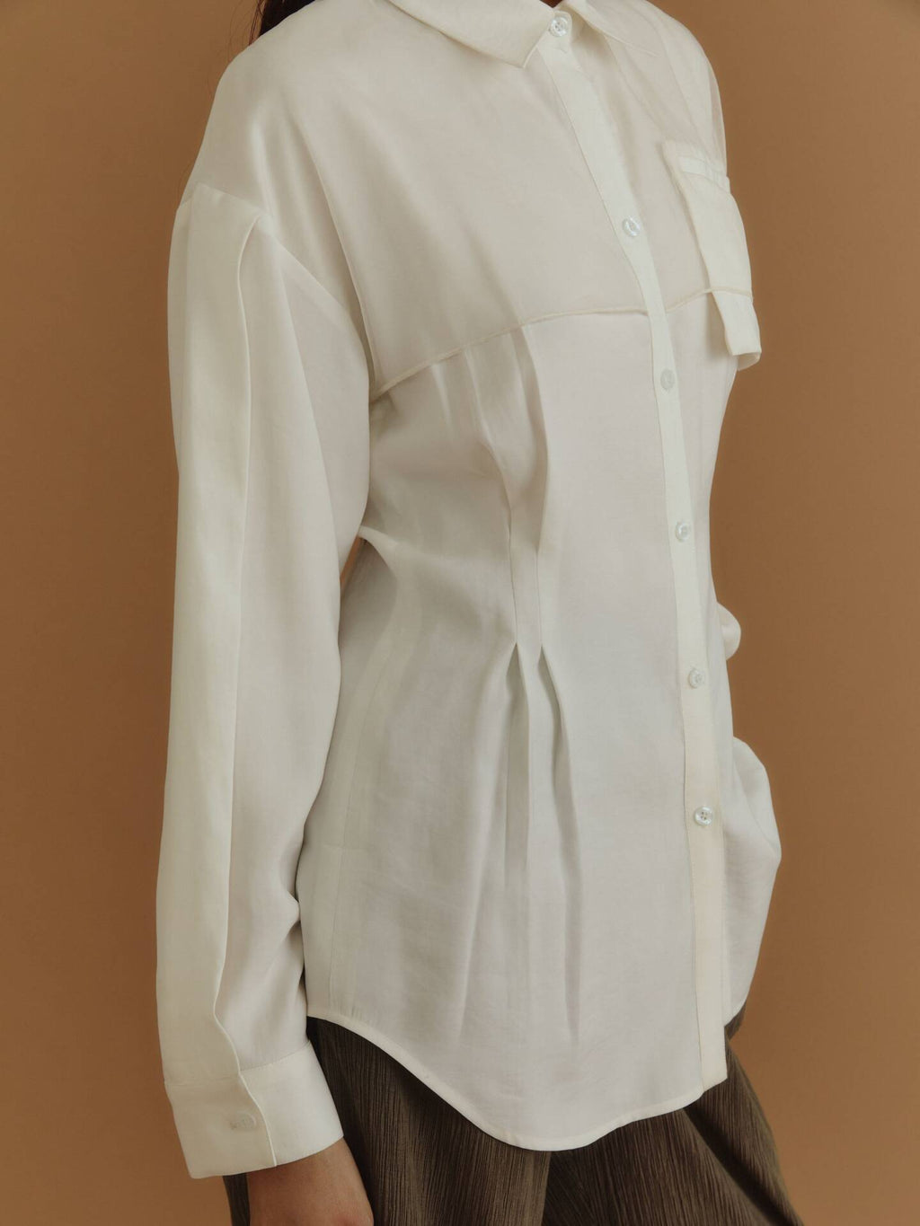 SHIRT PF25 Pleated White