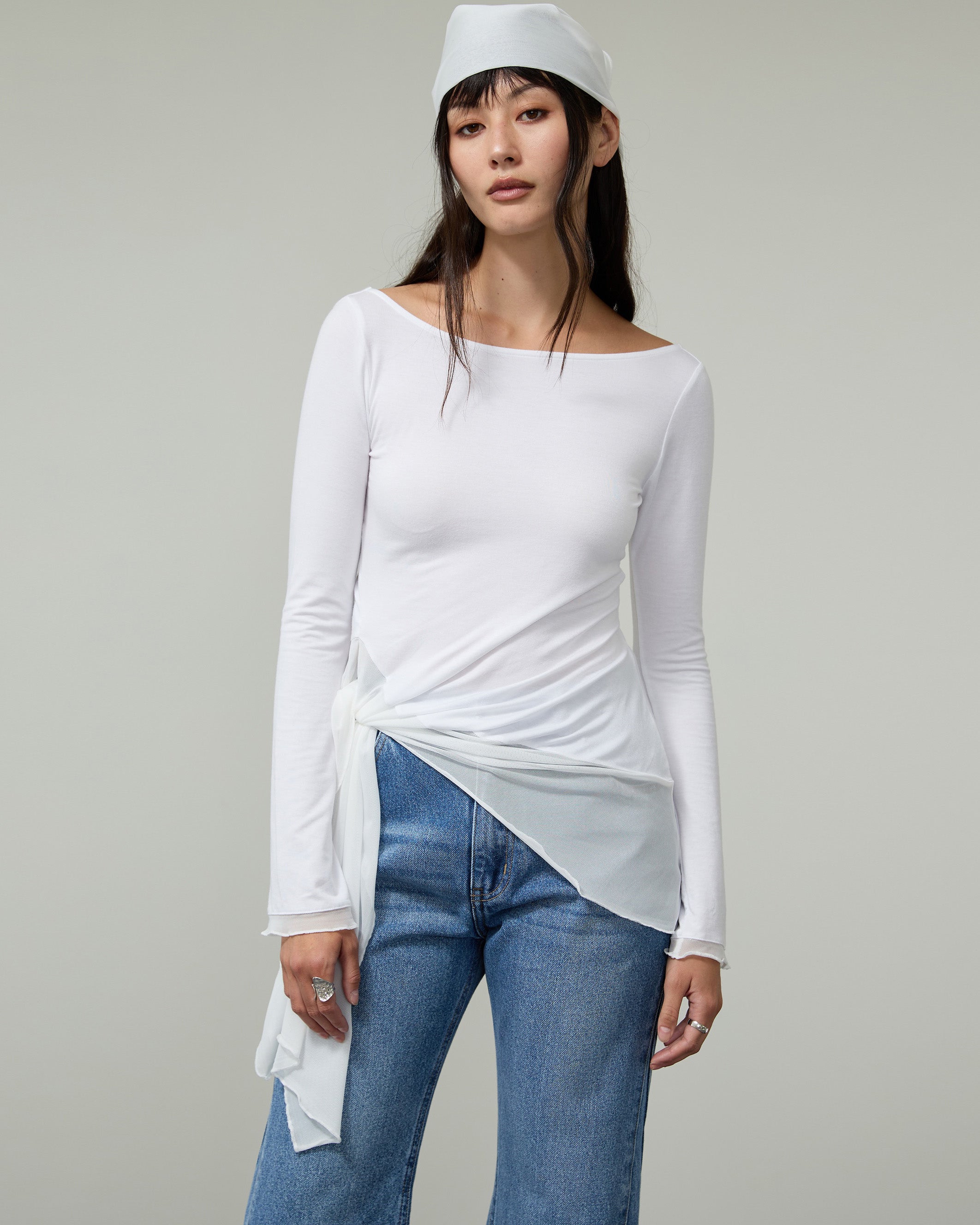 KNOT JERSEY LONG SLEEVES SS26 MESH Top