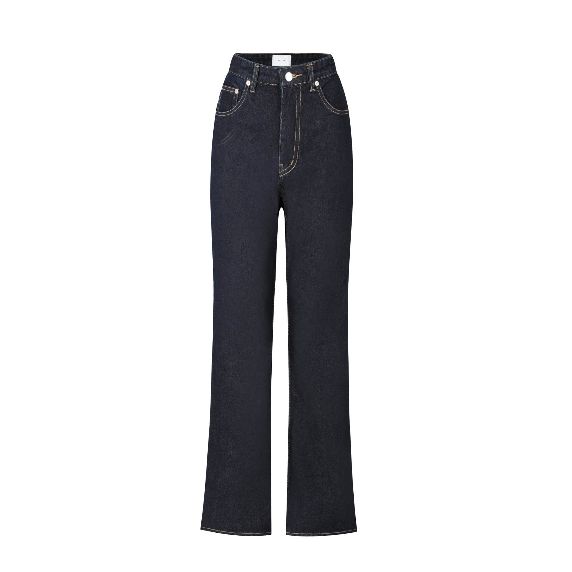 JEANS Flare/Folded High Waist Dark Denim
