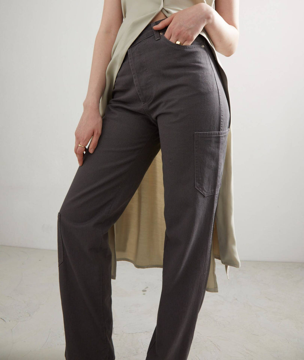 JEANS OVERLAP Cargo Grey