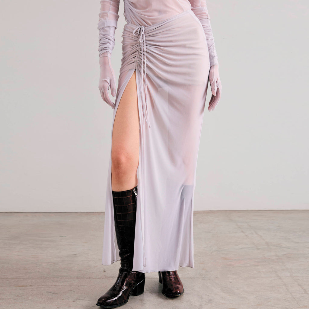 MESH FW24 Ruched Skirt Grey