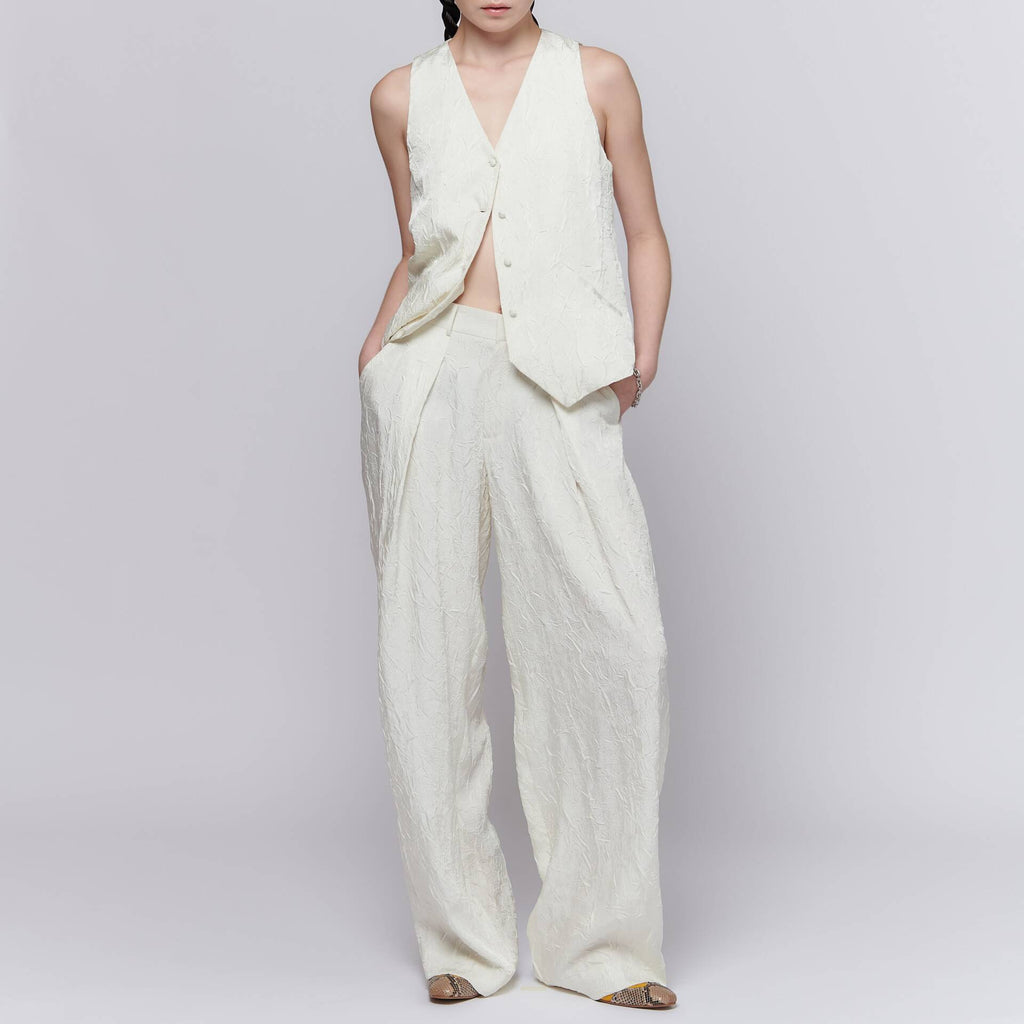 PANTS IVORY GRANITE Low-Rise Loose