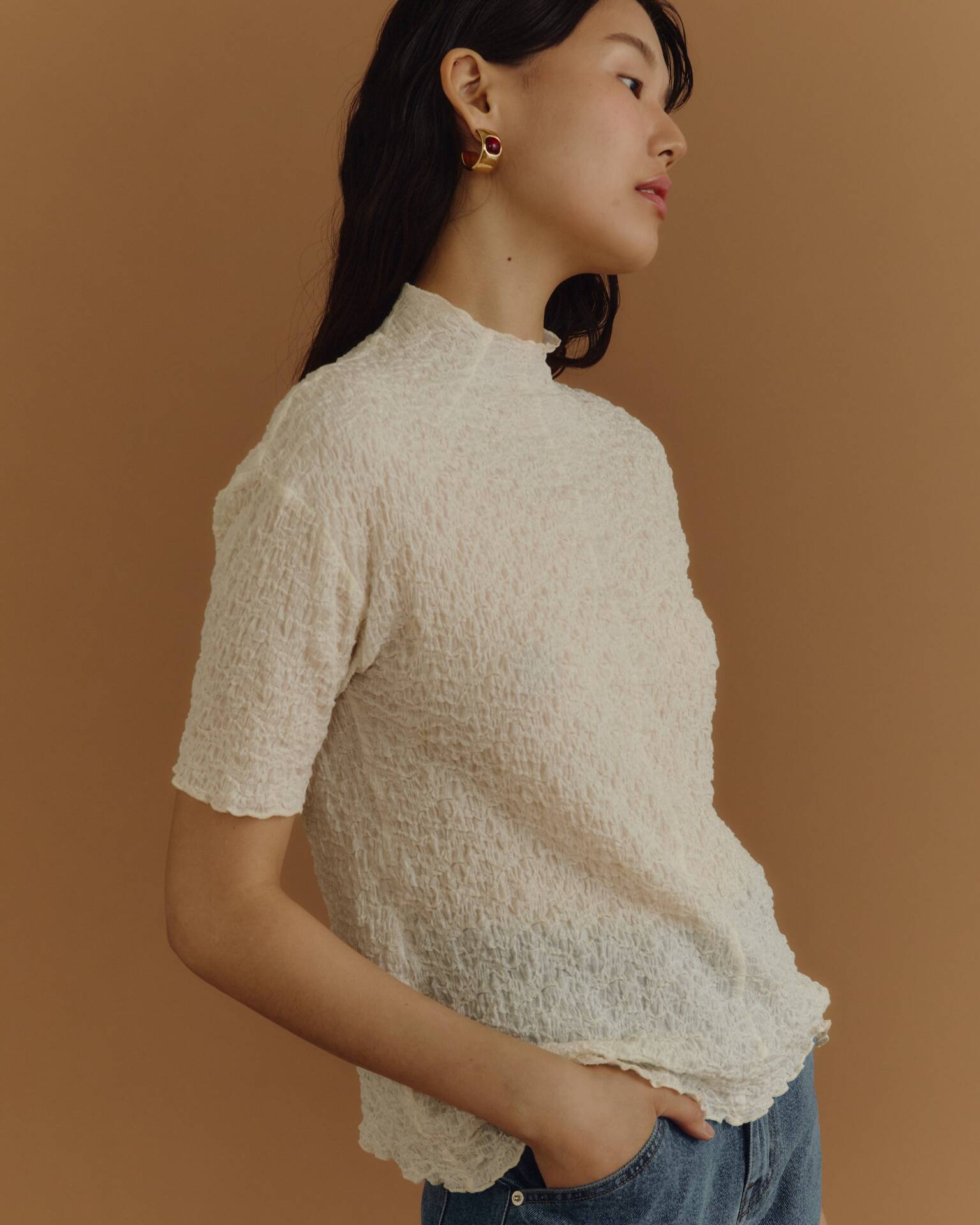HIGH-NECK BLOUSE PF25