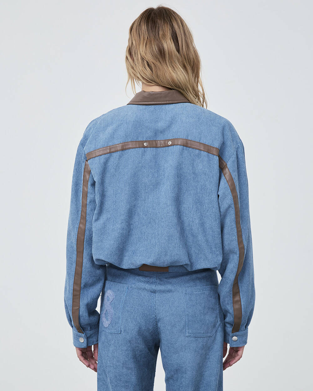 JACKET FW25 Corduroy Ocean Cropped