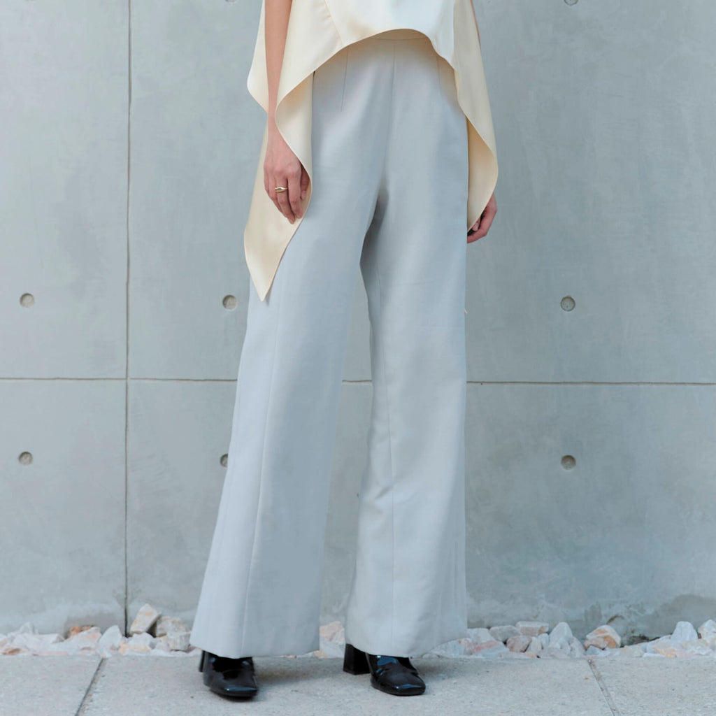 PANTS SS25 BUTTON Pleated (Adjustable Waist) Light Grey