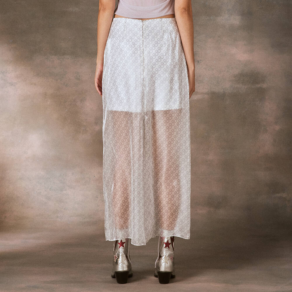 SKIRT PF24 SHEER PRINT