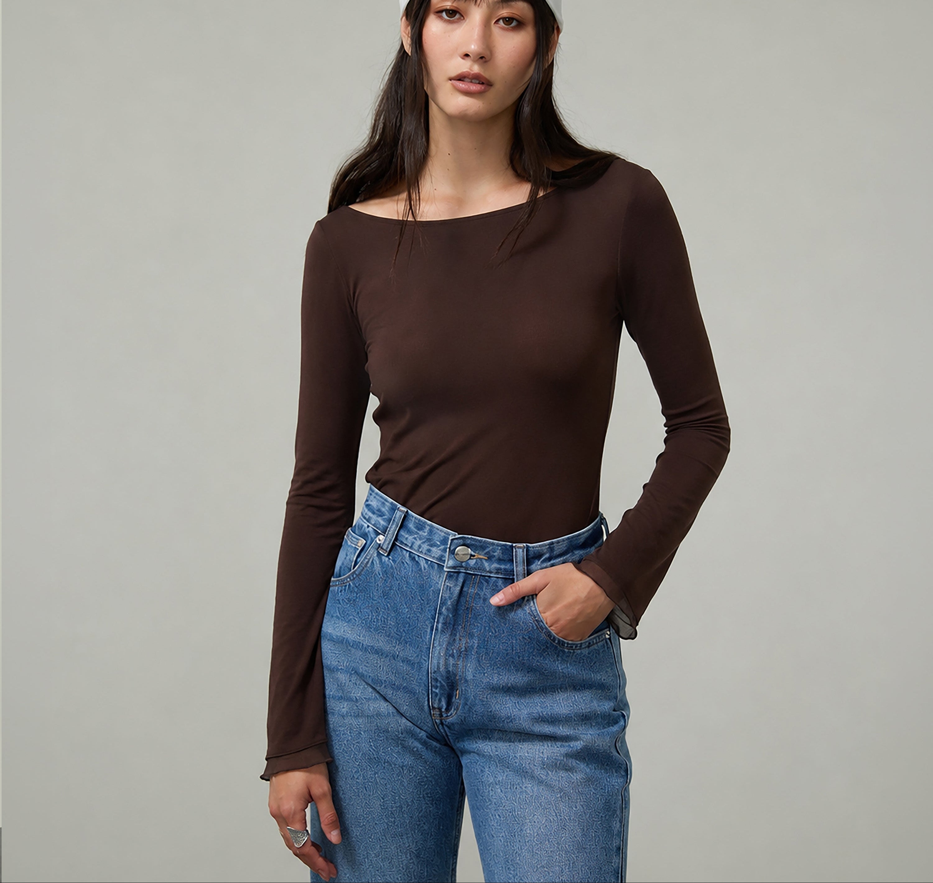 KNOT JERSEY LONG SLEEVES SS26 MESH TOP