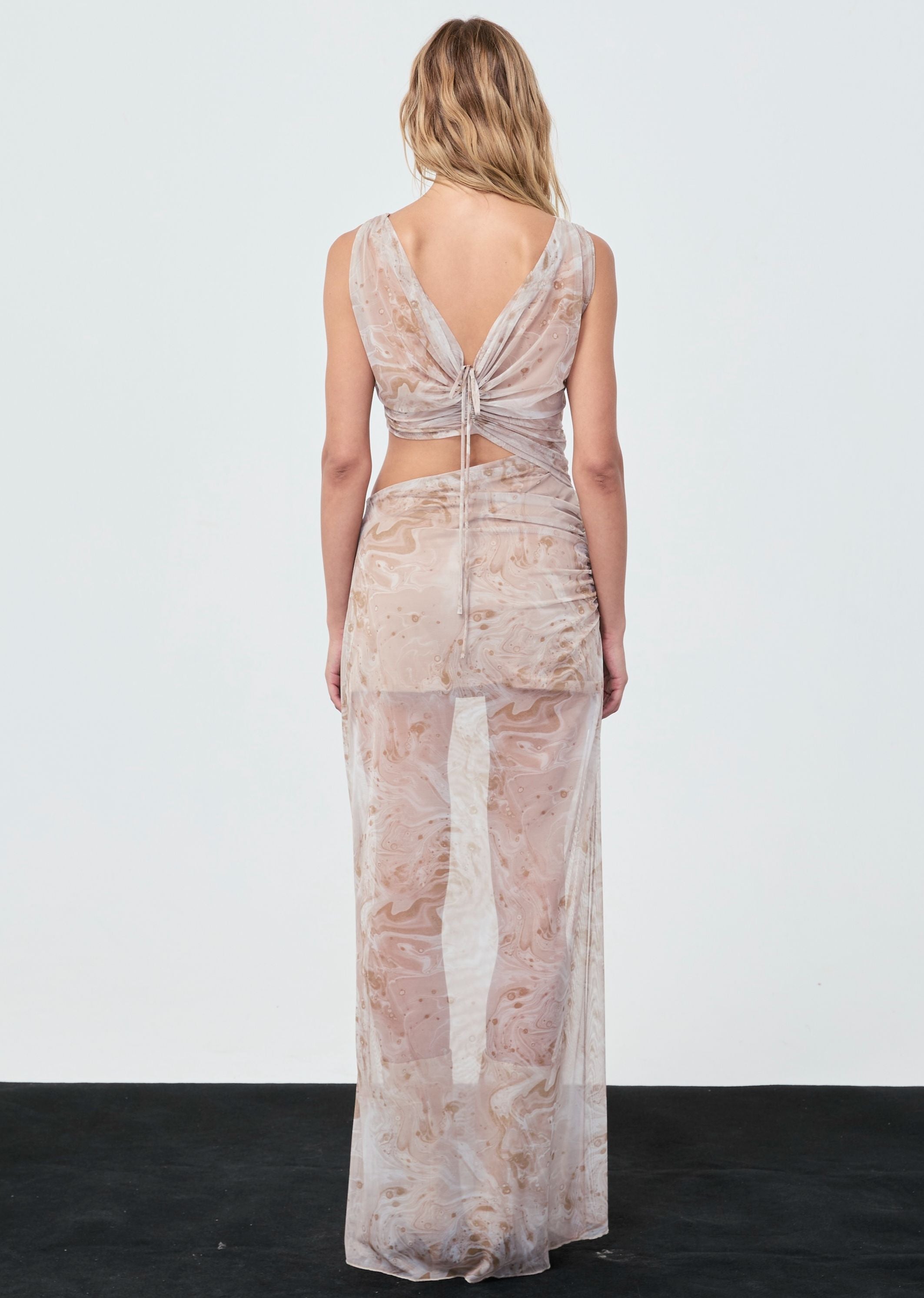 MESH WATERCOLOR DRESS