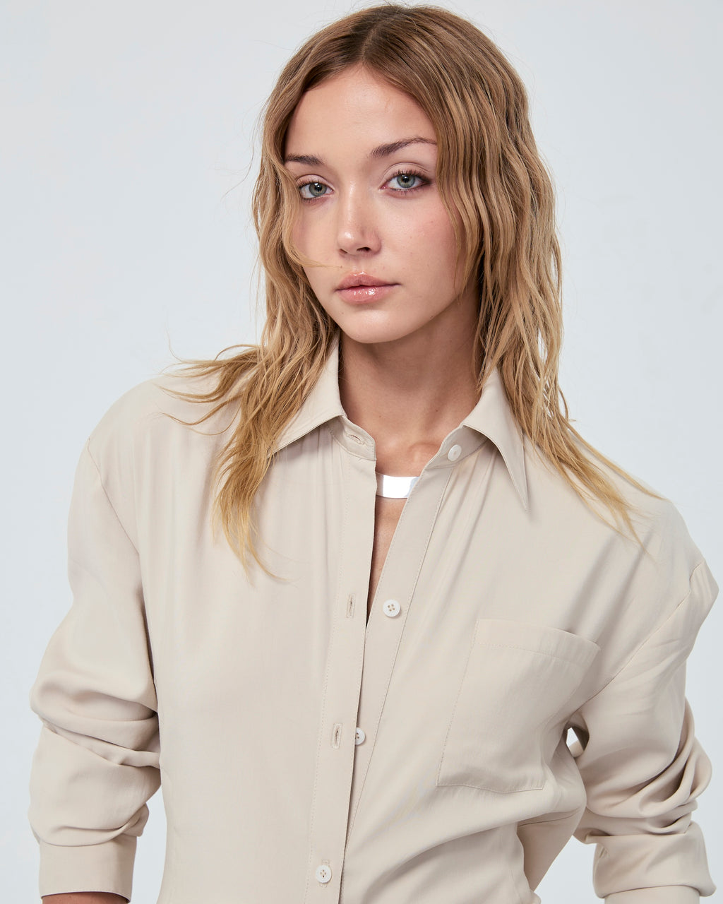 SHIRT DRESS FW25 Beige